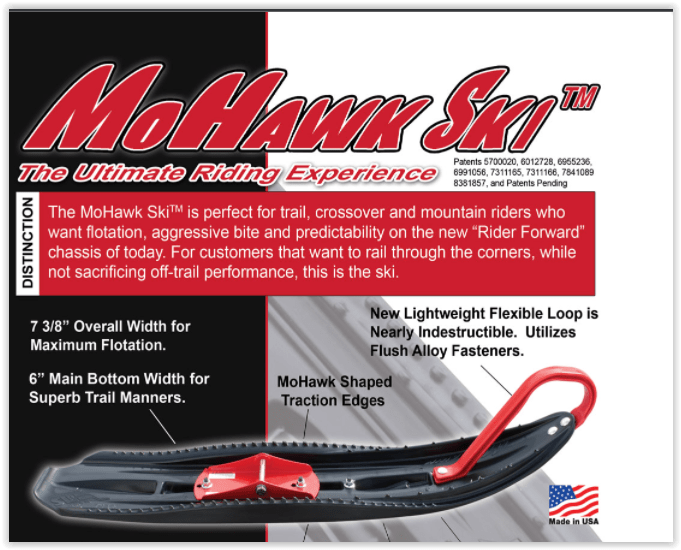 Staring Line Products Mohawk Ski Loop Red 35-608 Snowmobile